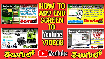 how to add end screen to youtube videos | in telugu | by syam | new mobiletricks |