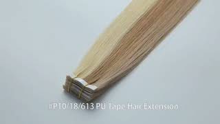 Injected Tape Hair Extension Remy Human Hair Blonde Hand Tied Tape Hair