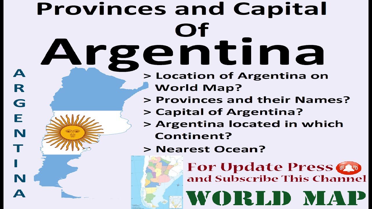 Provinces and Capital of Argentina / Political Map of Argentina