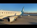 Alaska Airlines Embraer E175LR takeoff from Boise Airport