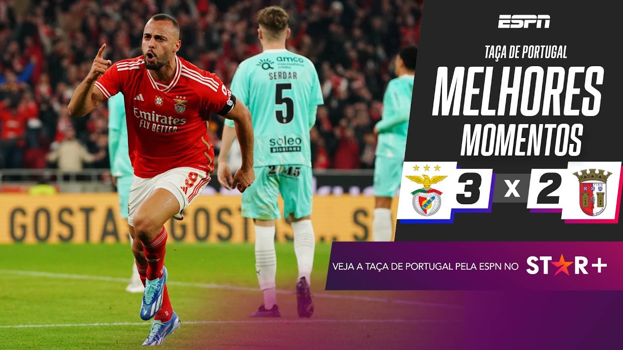 JOGA MUITO Arthur Cabral! Benfica bate Braga e avança na Taça de Portugal | Melhores Momentos