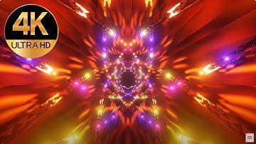 4 hour Tv 4k Meditation Metallic Multi color Relaxing Abstract Background Tunnel Video, screensaver