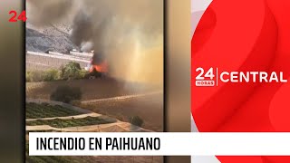 Viviendas afectadas tras incendio en Paihuano | 24 Horas TVN Chile