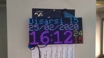 NodeMCU ESP8266 P5 tabela Sıcaklık - Hava Durumu - Diyanet Namaz Vakitleri Arduino