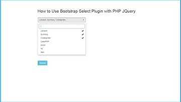 How to Use Bootstrap Select Plugin with Ajax Jquery PHP