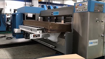 T-ONE TDF1228 three colour printer slotter die-cutter inline with folder gluer