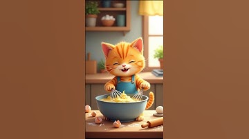 Meo méo mèo meo. Mèo miu miu làm bánh #shorts #shortvideo #meomeomeo