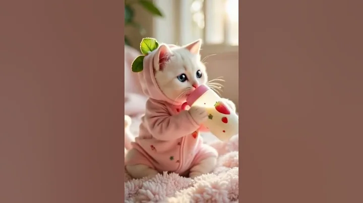 Cat drinking milk #shorts #cats #cute