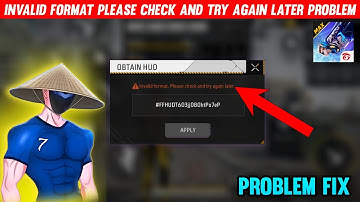 Free Fire Custom Hud Code Invalid Problem