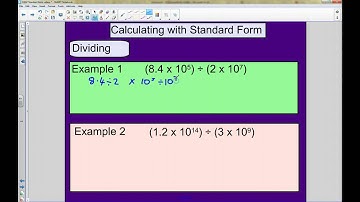 Standard form Multiplying and dividing