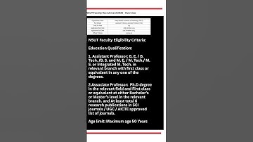 netaji subhas university of technology | nsut faculty assistant professor recruitment 2025 #viral