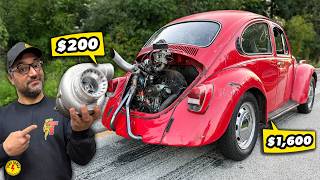 DIRT CHEAP Turbo VW Beetle Build! Can We Cut The 0-60 Time IN HALF?!