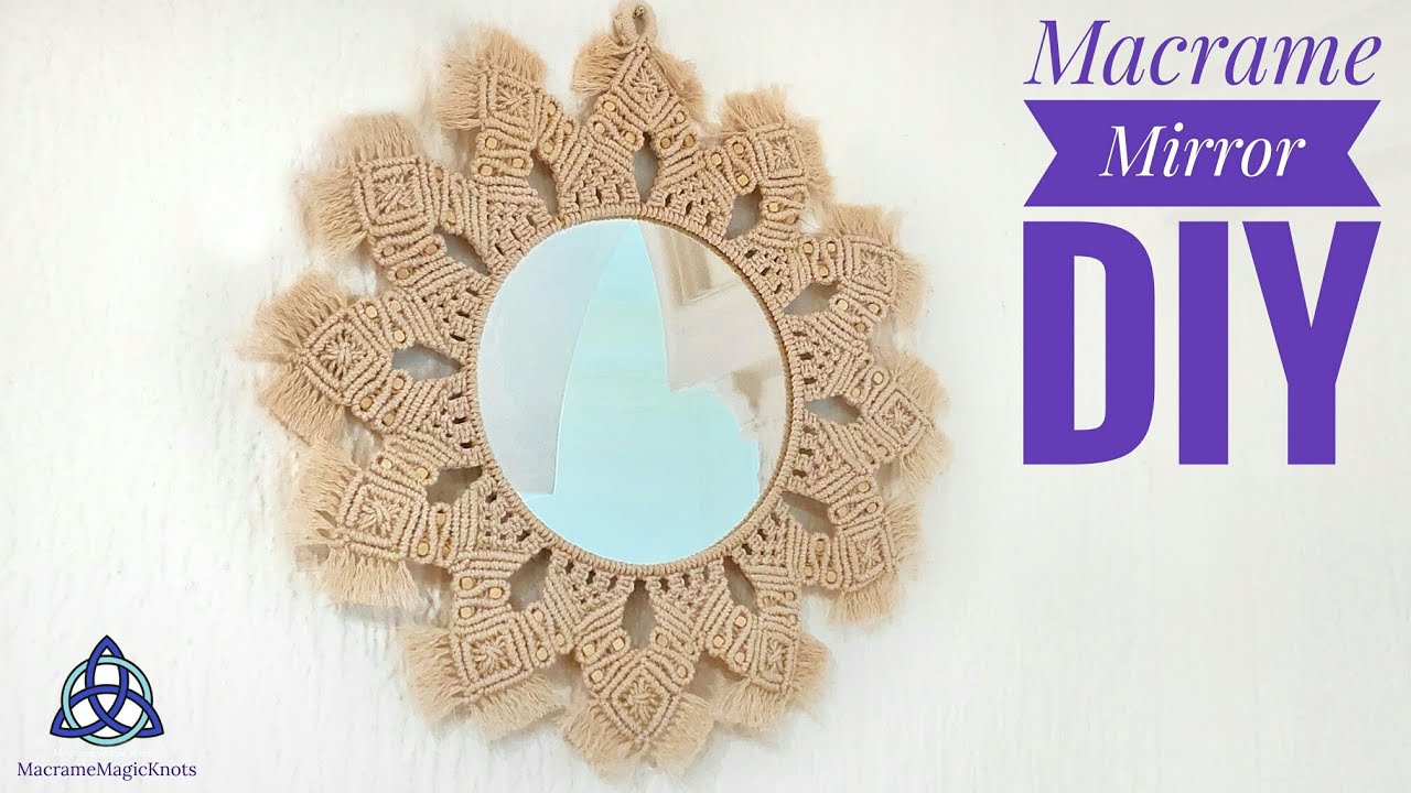 DIY Modern Macrame Mirror New Design | 2