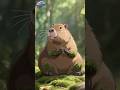 capybara meditating in soft sunlight #shortvideo #trendingshorts #lifeisbutadream