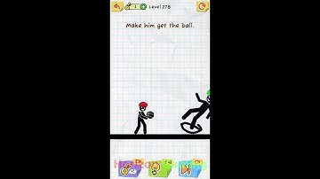 Draw 2 Save: Stickman Puzzle LEVEL 278 Make him get the ball - Gameplay Walkthrough Android IOS