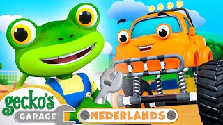 Redding van monstertrucks | Gecko's Garage Nederlands | Vrachtwagen Cartoons Voor Kinderen