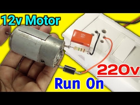 How To Run 12v Dc Motor On 220v || How To Connect 12v Fan To 220v