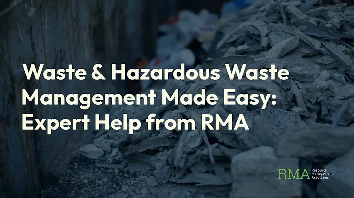Simplify Waste & Hazardous Waste Management with RMA | Resource Management Associates