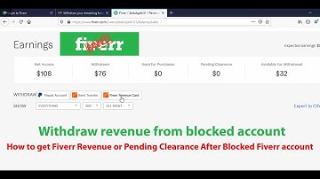 How to Withdraw Revenue or clearance from blocked Fiverr account ( easy tips)
