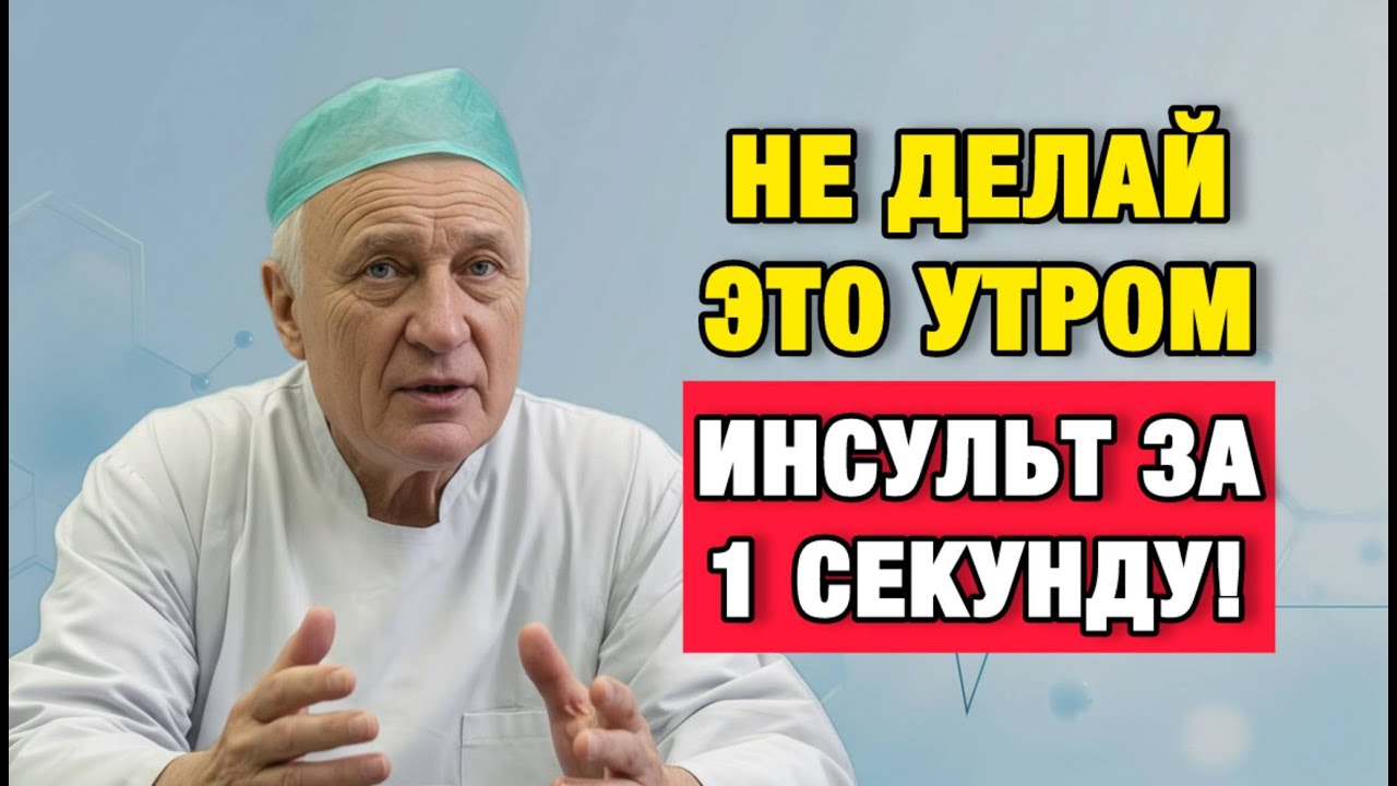 Инсульт начинается утром. Ошибка, которую совершают миллионы после 60