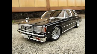 フジミ1/24 インチアップ ハの字　トヨタクラウン2000ターボ （S110） フジミ1/24 トヨタクラウン2000ターボ（S110）インチアップ八の