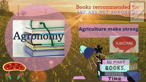Best recommended books for ICAR-SRF/ARS/NET Agronomy competitive exam@AGRICulturemakestrong