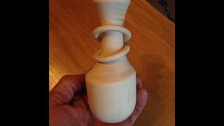 woodturning- A log into a multi axis bud vase