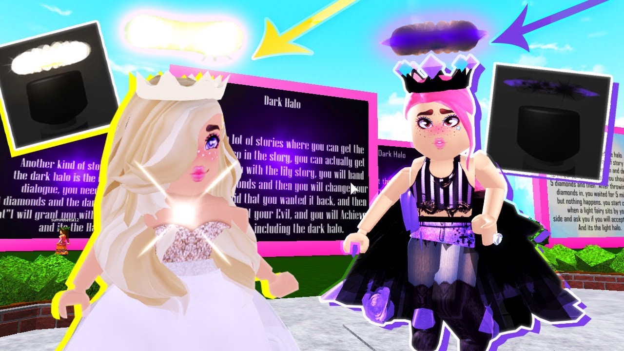 This Game Shows You How To Get The Light Dark Halo Badges Royale High - i think its dark bloom roblox