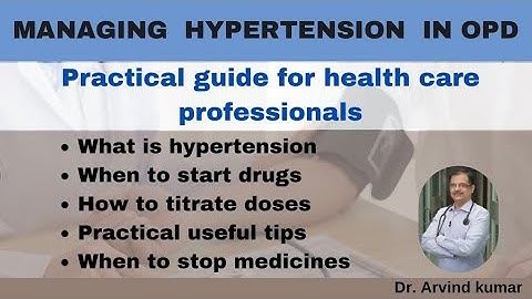 How to treat hypertension | Dr Arvind Kumar