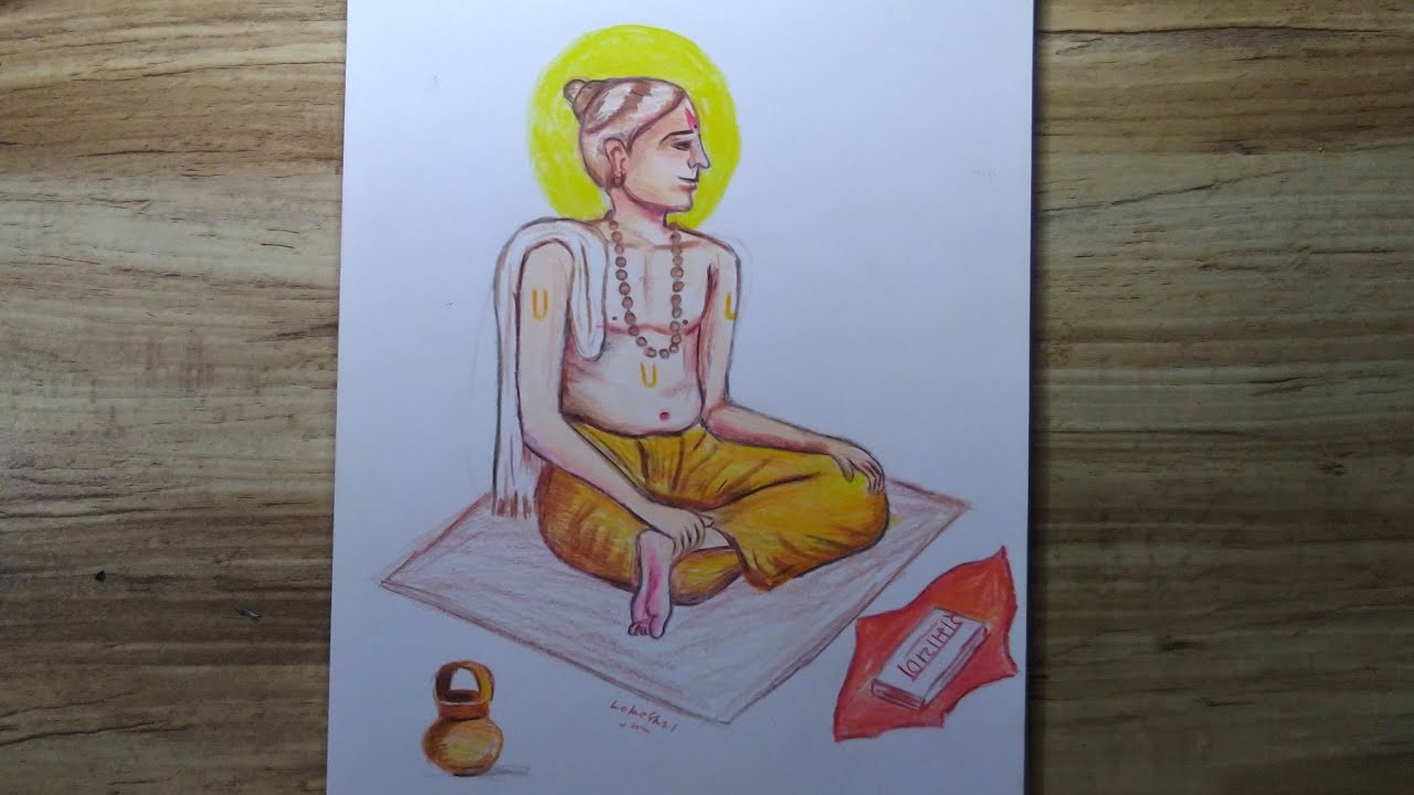 Painting Of Sketch In Potarait Tulsi Das Ji Size  GranNino