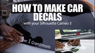 How to make a car decal (Silhouette Cameo 3)
