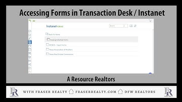 Accessing Forms In Transaction Desk / Instanet for Realtors