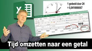 Tijd omzetten naar een getal in Excel