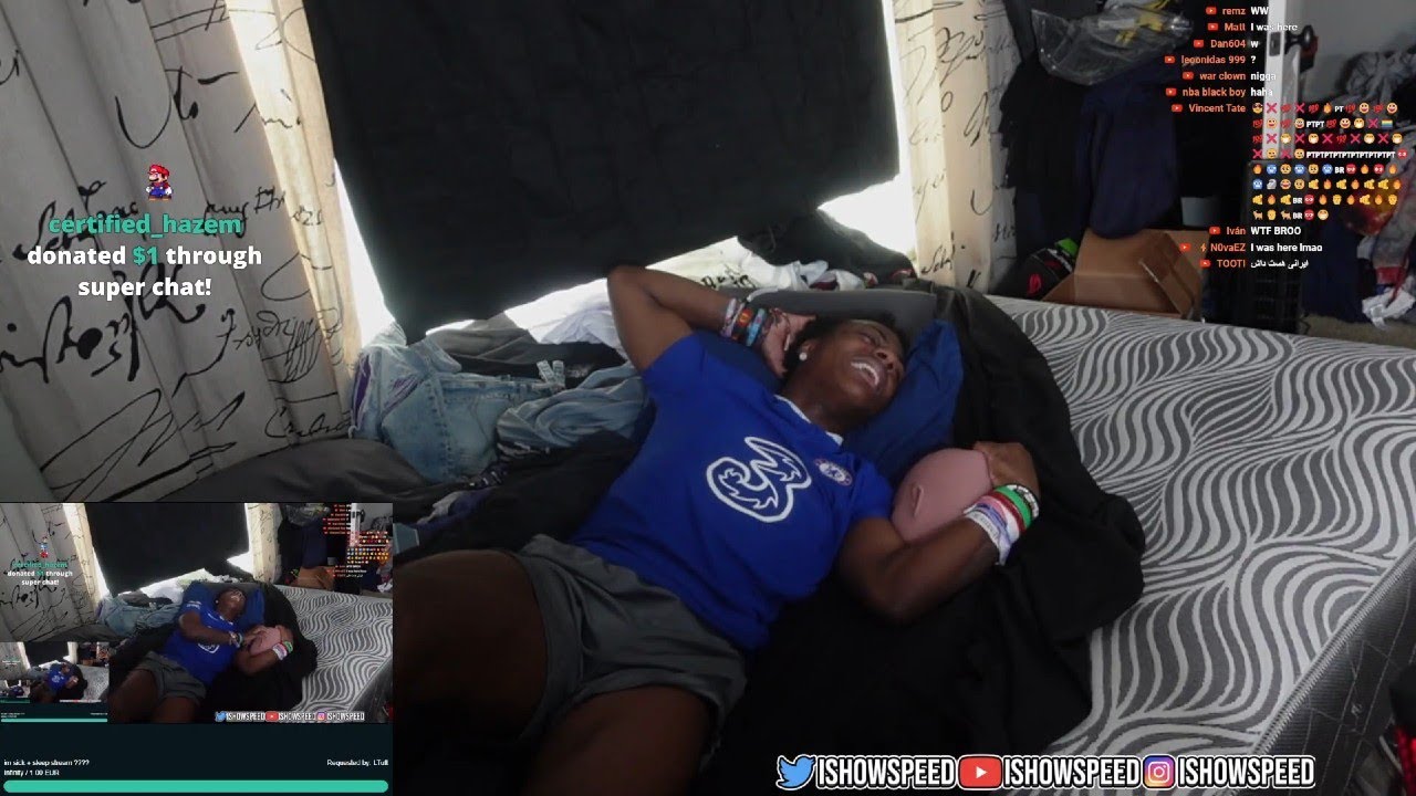 iShowSpeed Gets Stuck In Infinte Loop During Sleep Stream 😂
