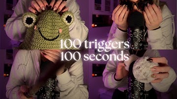 ASMR 100 triggers in 100 seconds for 100 subscribers ❤️‍🔥