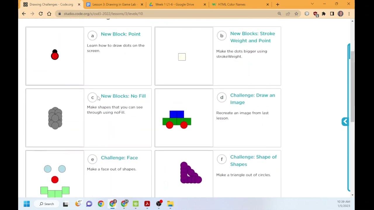Game Design Lesson 3 Drawing YouTube