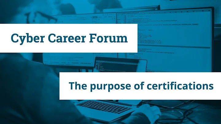 The purpose of certifications | Cyber Career Forum - James Stanger