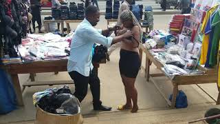 SLAY QUEEN STRIPS DOWN AT MARKET WHEN SHE WAS  BUYING BRA AND PANTY FOR CHRISTMAS CELEBRATIONS