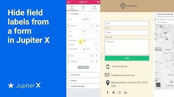 Hide field labels from a form in Jupiter X