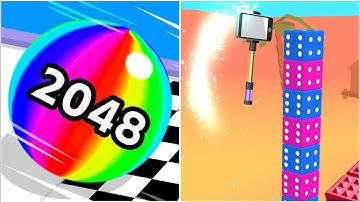 Ball Run 2048 vs Slice It All Android, iOS Gameplay Mobile Ep438