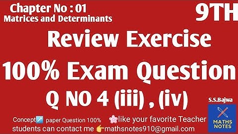Class 9th Maths Chapter No 1| Review Exercise | important Question | Q No 4(iii),(iv) | 9th Maths