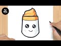 #311 How to Draw a Cute Dalgona Coffee - Easy Drawing Tutorial