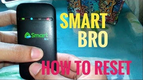How to reset Smart Bro pocket wifi