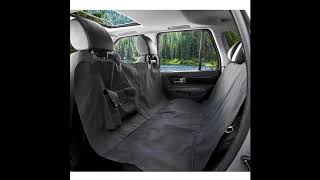 Barksbar Original Pet Seat Cover For Cars Black, Waterproof And Hammock Convertible