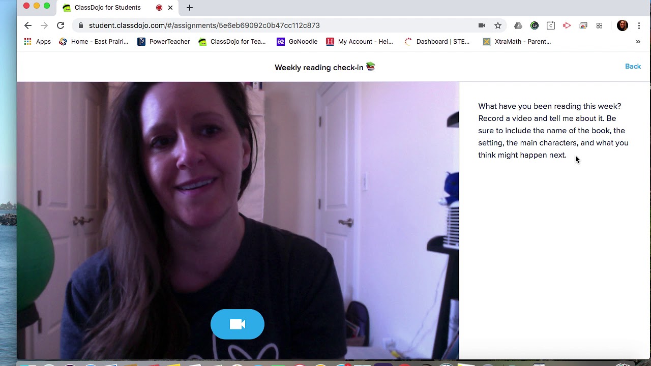 How to Log in to Class Dojo Student Section and Share Work - YouTube
