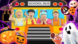 wheels bus halloween something dark song lights kids song