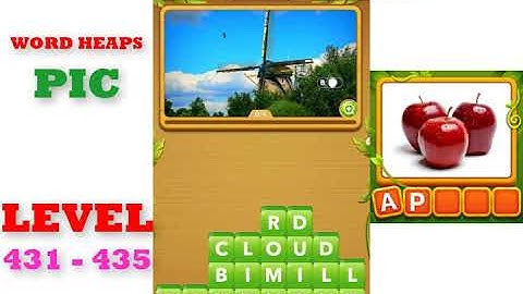 Word Heaps: Pic Puzzle Level 431 - 435 | All Answers | Walkthrough