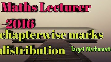 chapterwise analysis of lecturer cadre maths paper-2016