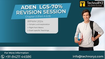 Chapter-2 Part- A & B IRPWM 2024 Quick Revision Session