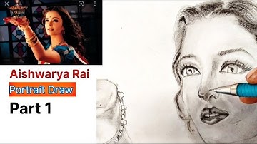Aishwarya Rai Portrait Step By Step Draw Tutorial Part 1
